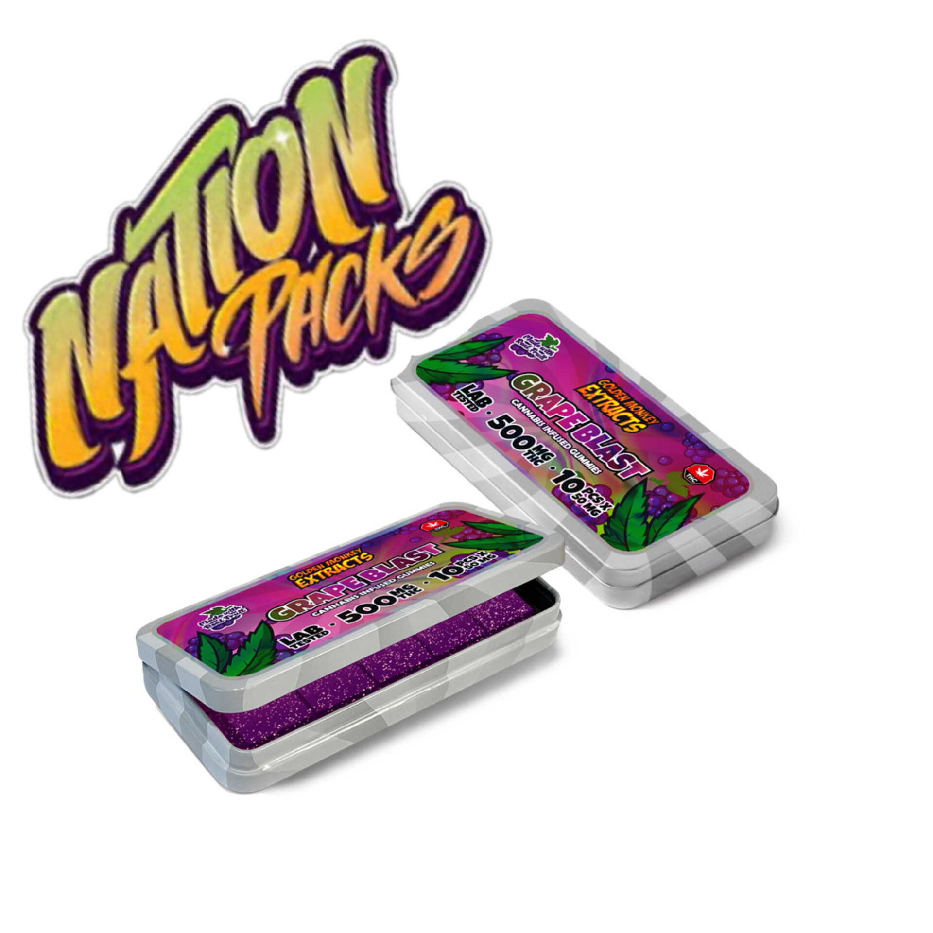 Golden Monkey Extracts Grape Blast Gummies